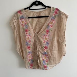 Free people floral shirt